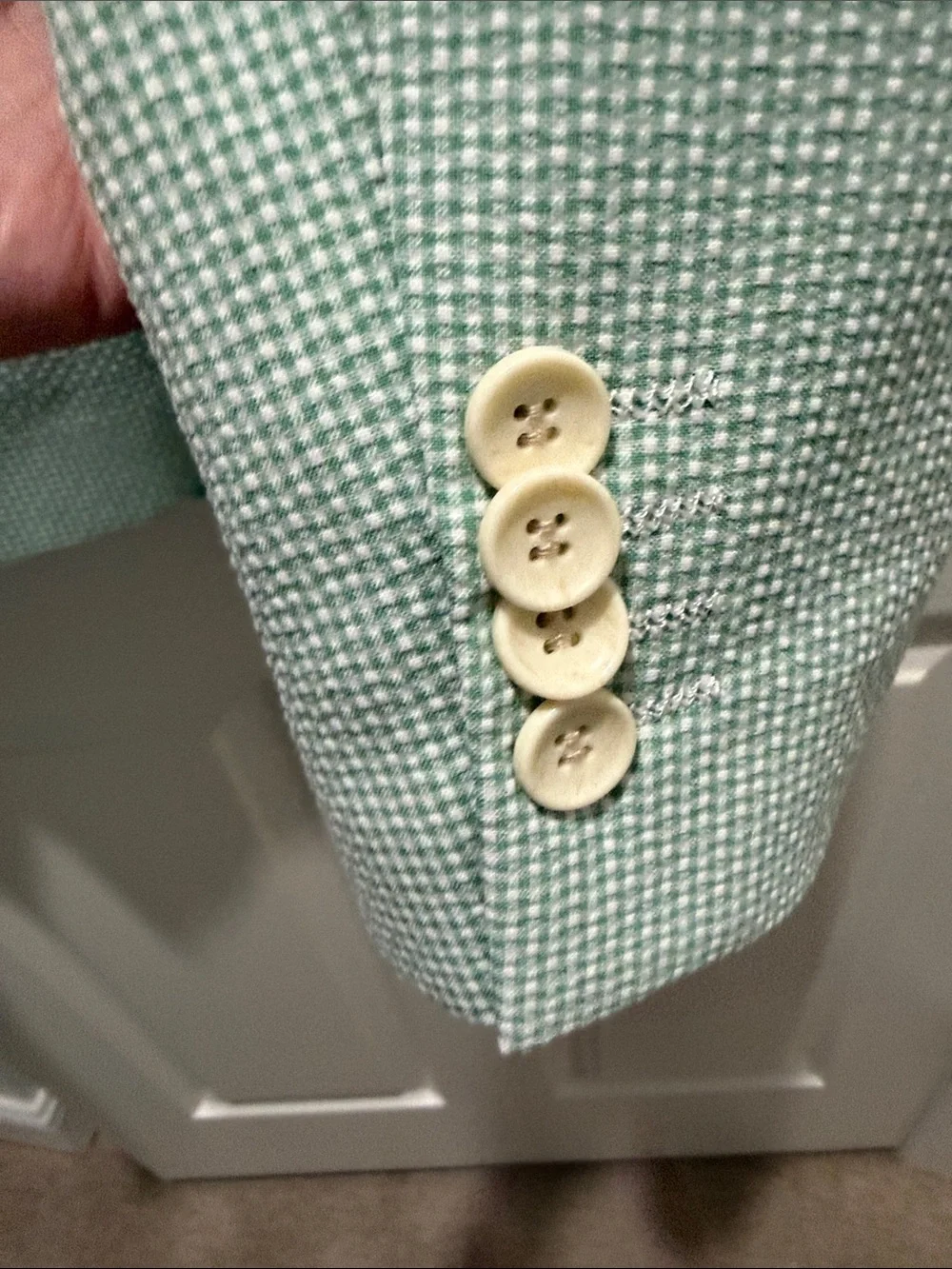 Zanetti Tailored Mint Green Textured Blazer - Lightweight Single-Breasted